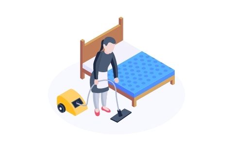 Deep clean the bed