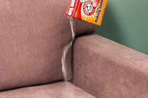 How to clean fabric shop sofa without water