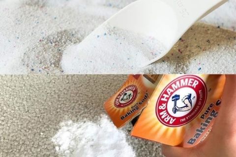 How to get milk out of carpet laundry detergent and baking soda