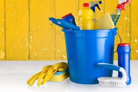 Tools needed to deep clean the painted walls
