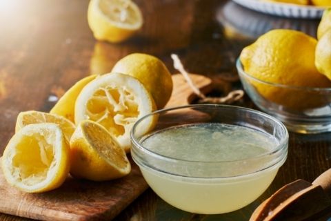 Clean breville toaster oven with lemon juice
