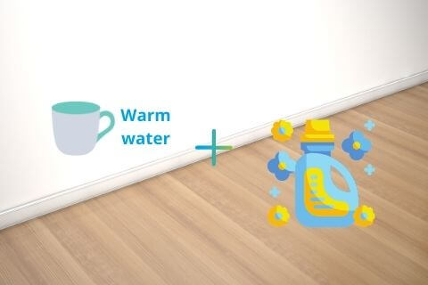 Clean baseboards with liquid fabric softener