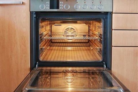 Clean the oven with its self cleaning function