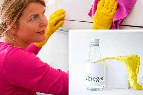 How to clean the kitchen cabinets with vinegar