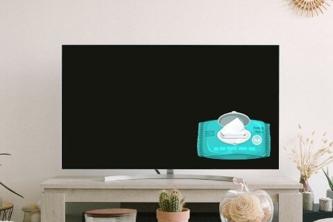Clean tv screens with wet wipes