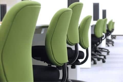 a fabric office chair