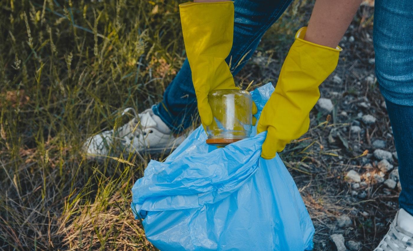 Pick up trash around the house