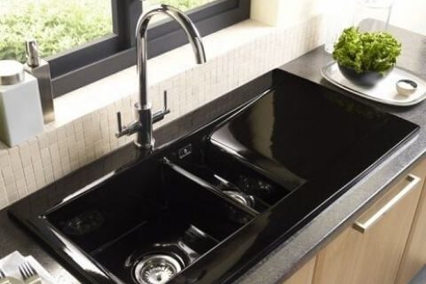 Black-ceramic-kitchen-sink