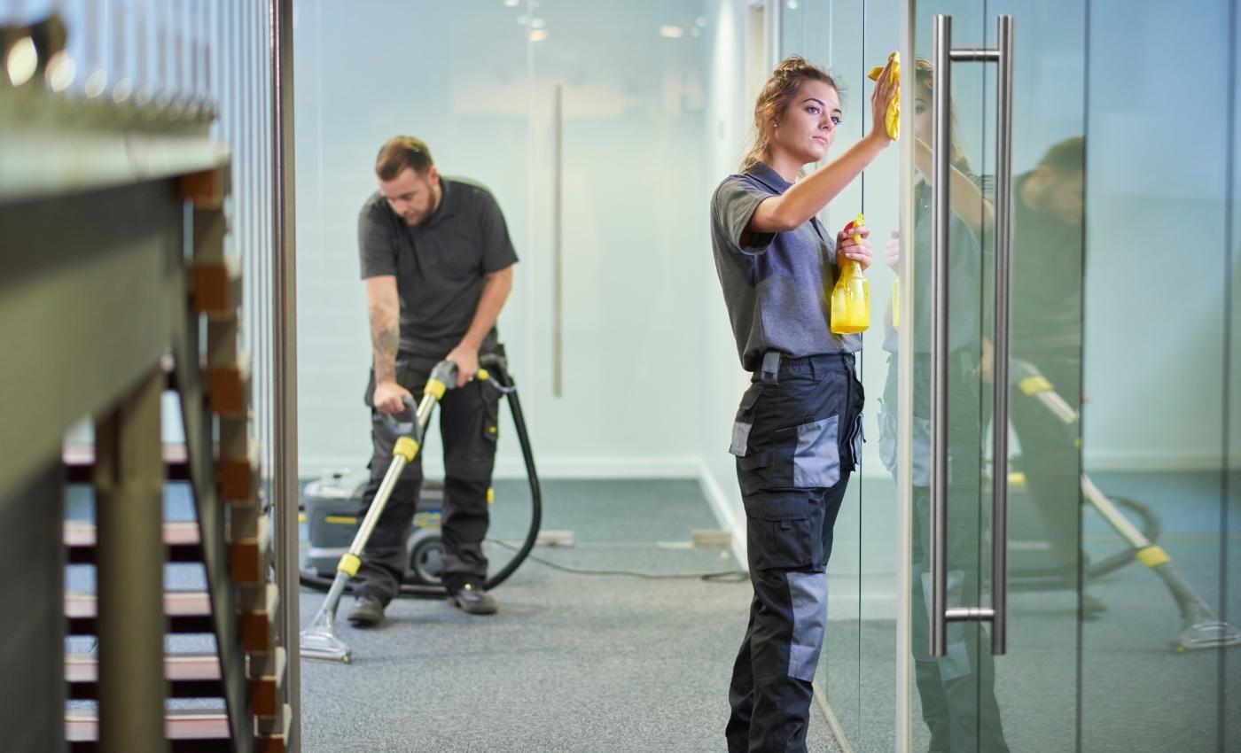 Office window cleaning.