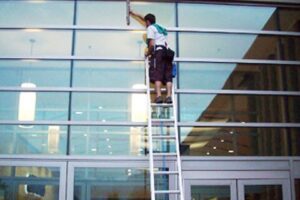 Professional commercial window cleaning service 