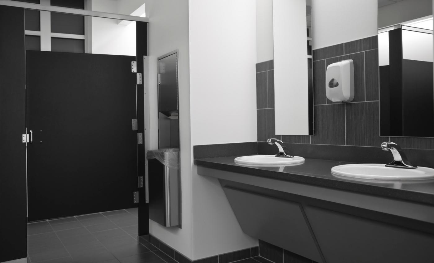 Restrooms can become dirty quite quickly and require regular cleaning