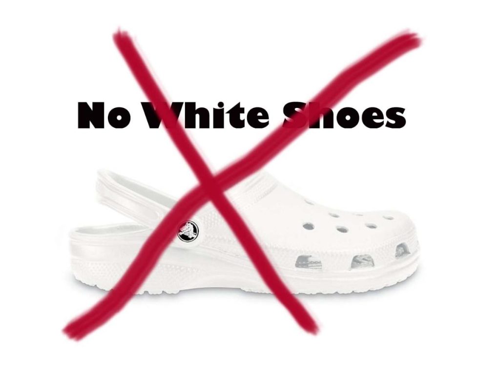 o white shoes after Labor Day (Source: Internet)