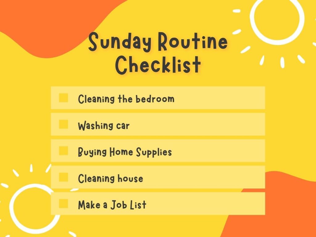 Regular cleaning checklist (Source: Internet)