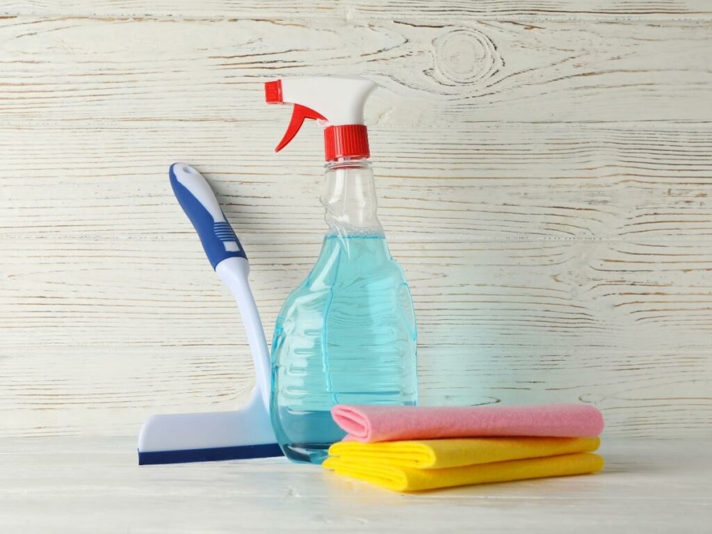 Gather simple cleaning supplies to clean your white walls