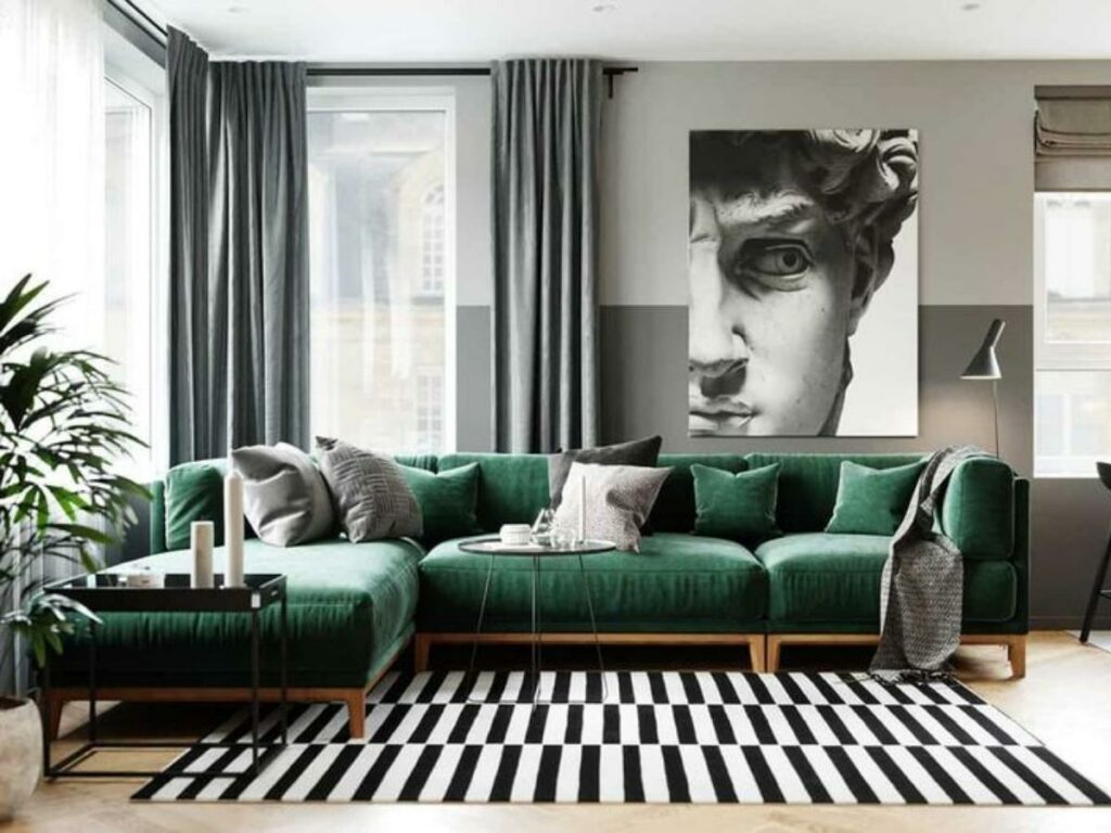 Green and Black living room (Source: Internet)