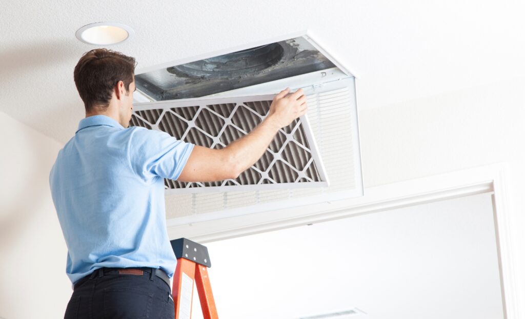 Installing HEPA air filters to ensure a flow of clean air