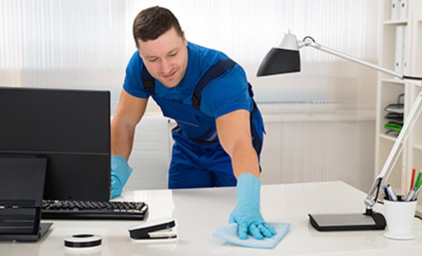 Office desk cleaning