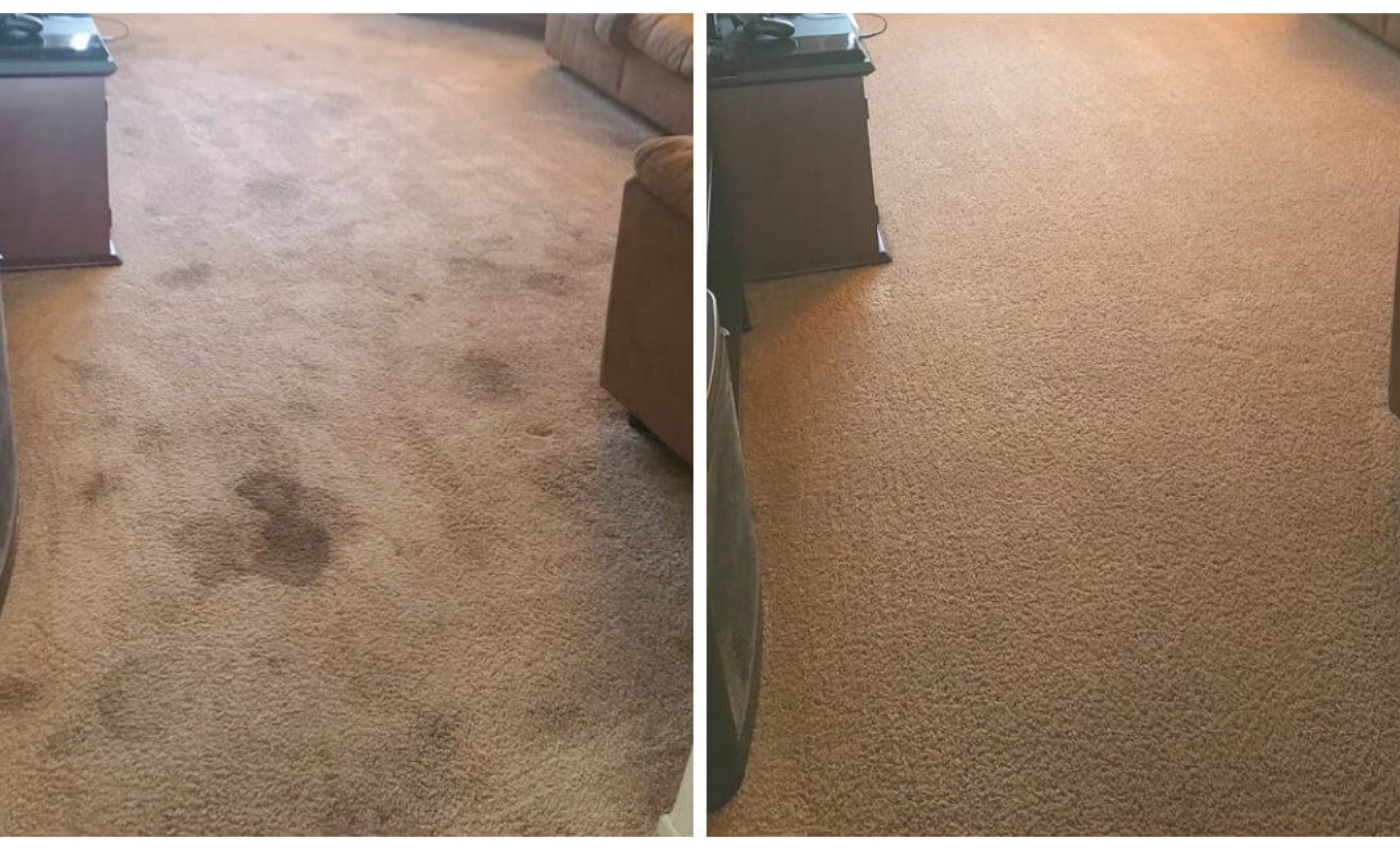 Carpet cleaning before and after