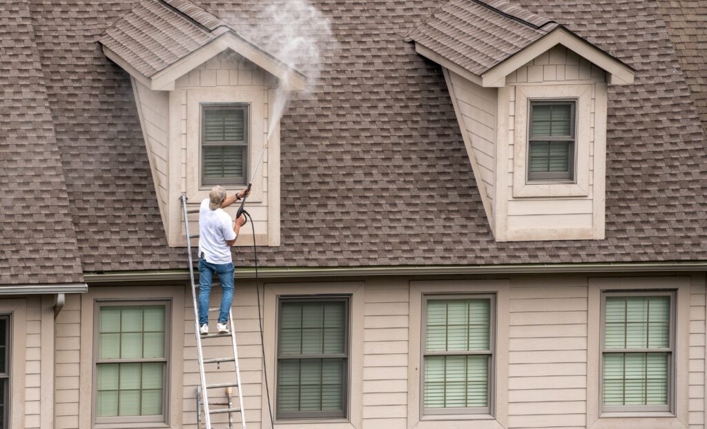Pressure washing is a great idea to better your exterior look (Source: Internet)