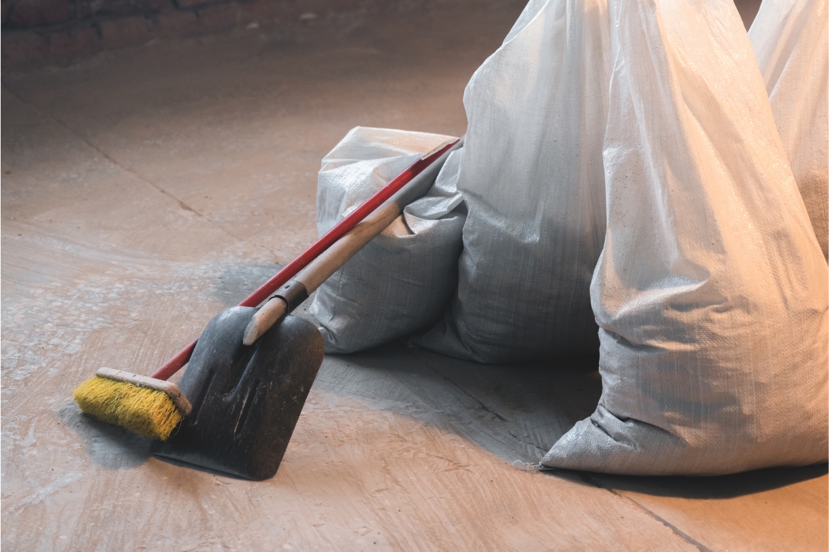 What are the three post-construction cleaning phases?