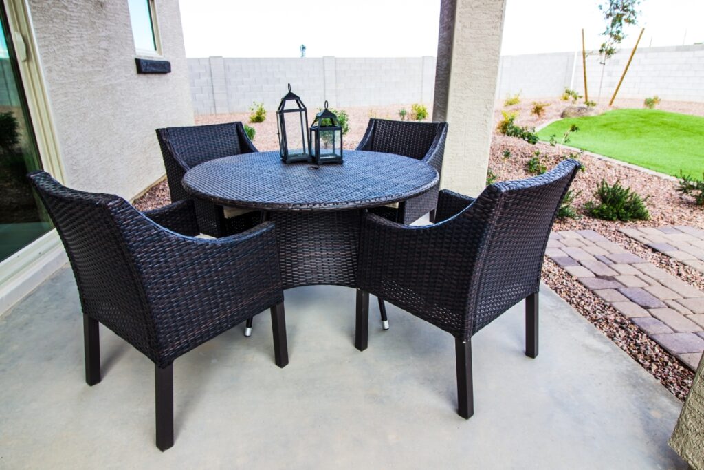 Clean your patio furniture