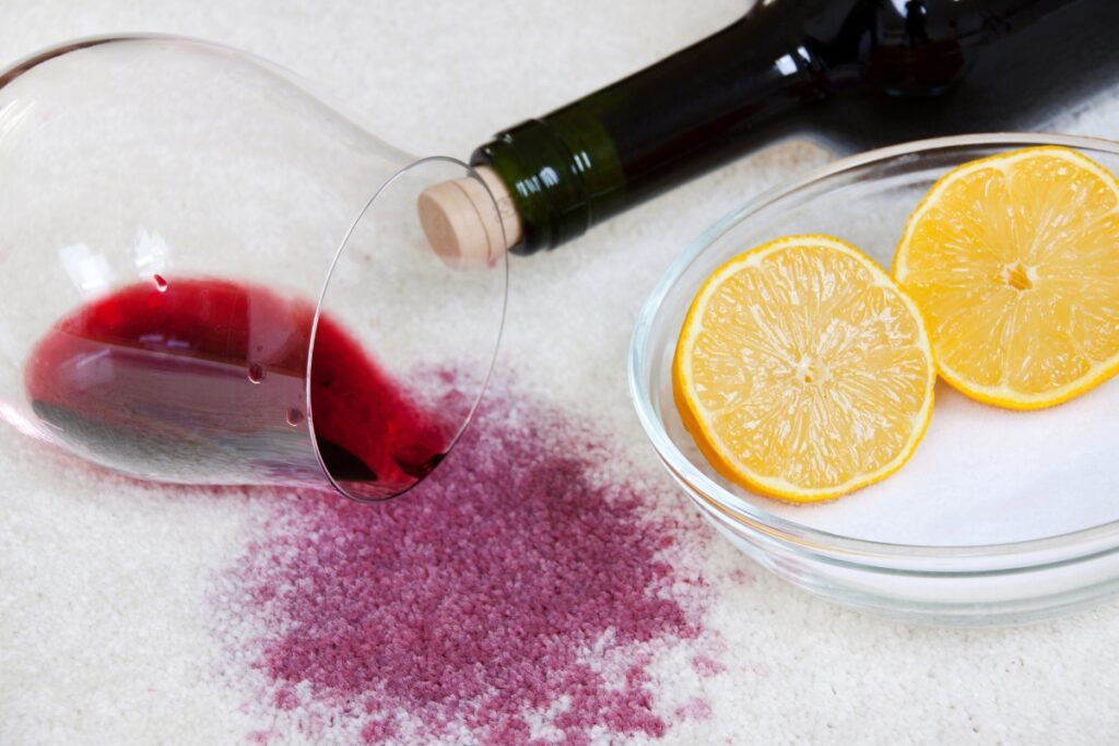 It’s not easy to remove wine stains