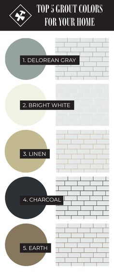 Grout colors for white tile