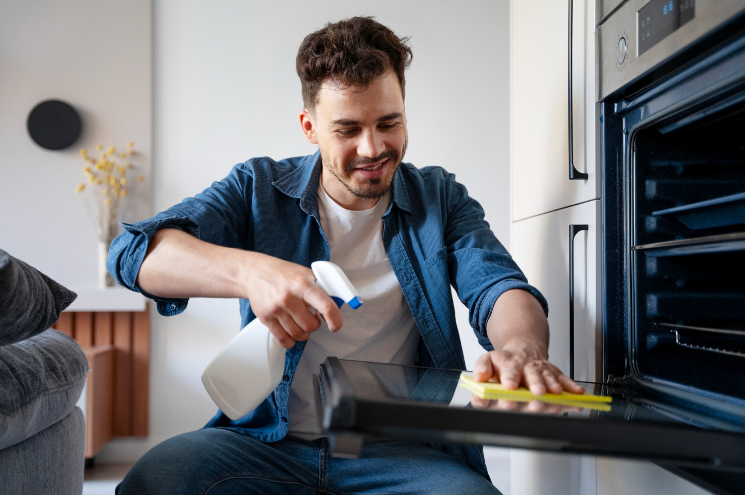 cleaning oven